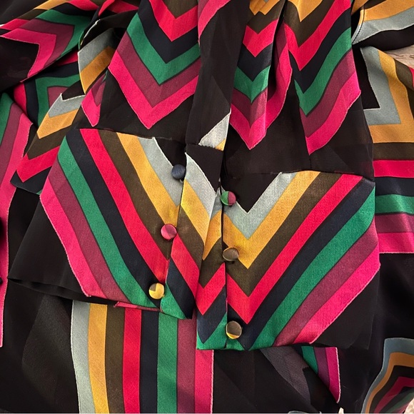 Alice + Olivia Multi Chevron Matching Two Piece Set 4/Small NWT - Picture 15 of 15